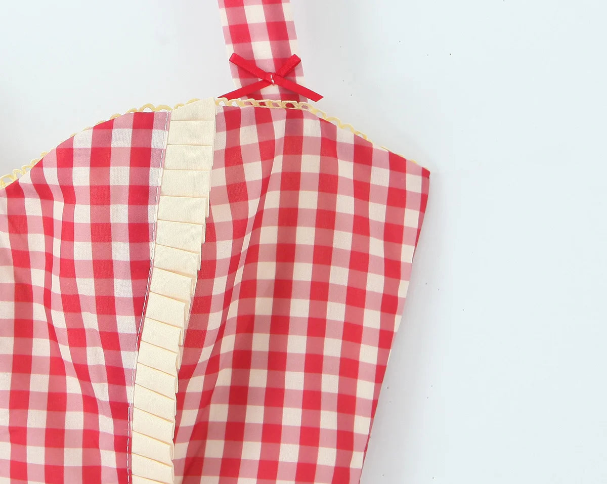 MADDIE PLAID MINI DRESS