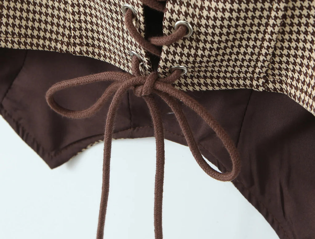 MELANIE PLAID CORSET