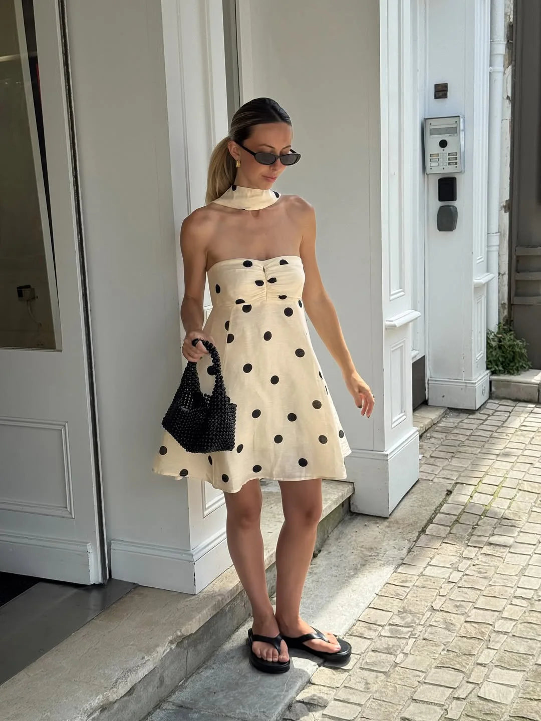 MARENA POLKA DOT MINI DRESS