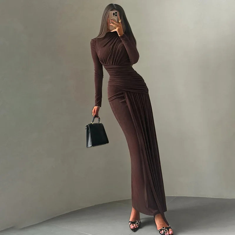 FERN RUCHED MAXI DRESS