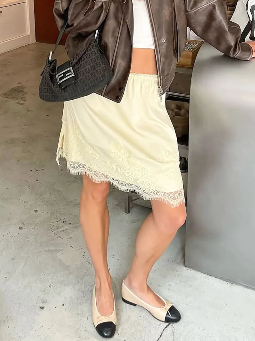 NARA SATIN MINI SKIRT