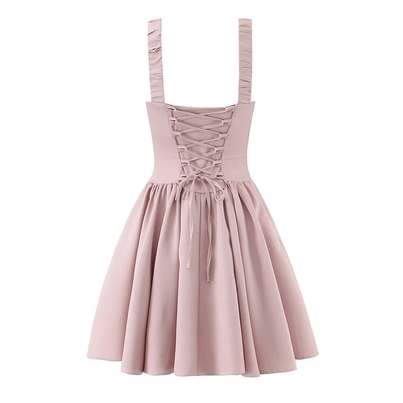 RITA LACE UP MINI DRESS
