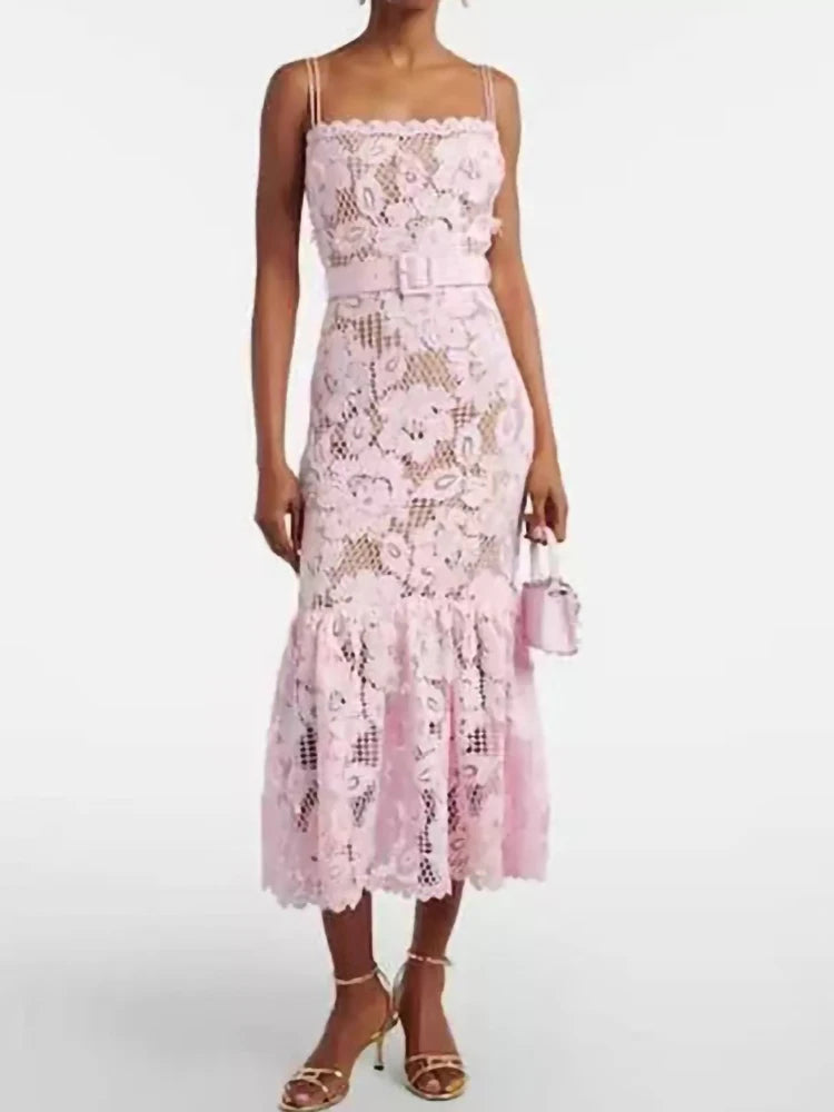 LILI LACE MIDI DRESS