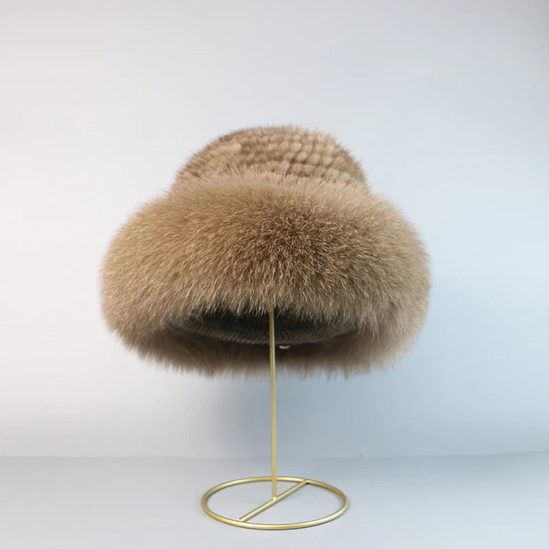 STELLA REAL MINK FUR CAP