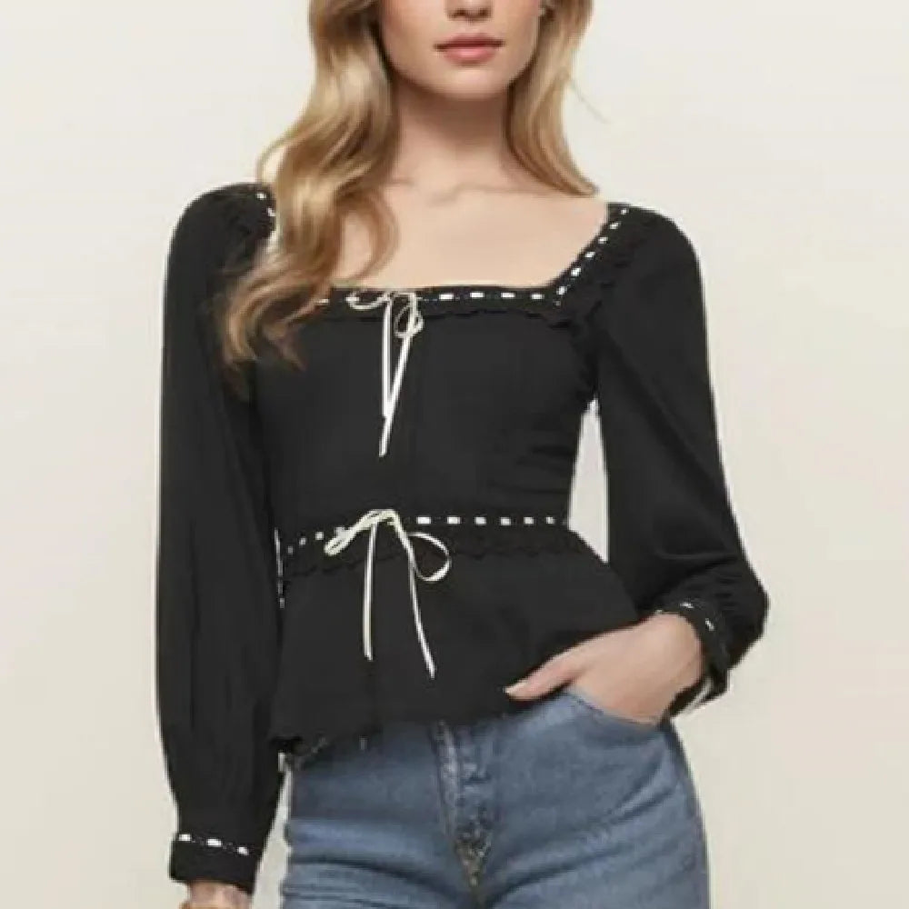 MAIA RIBBON BLOUSE