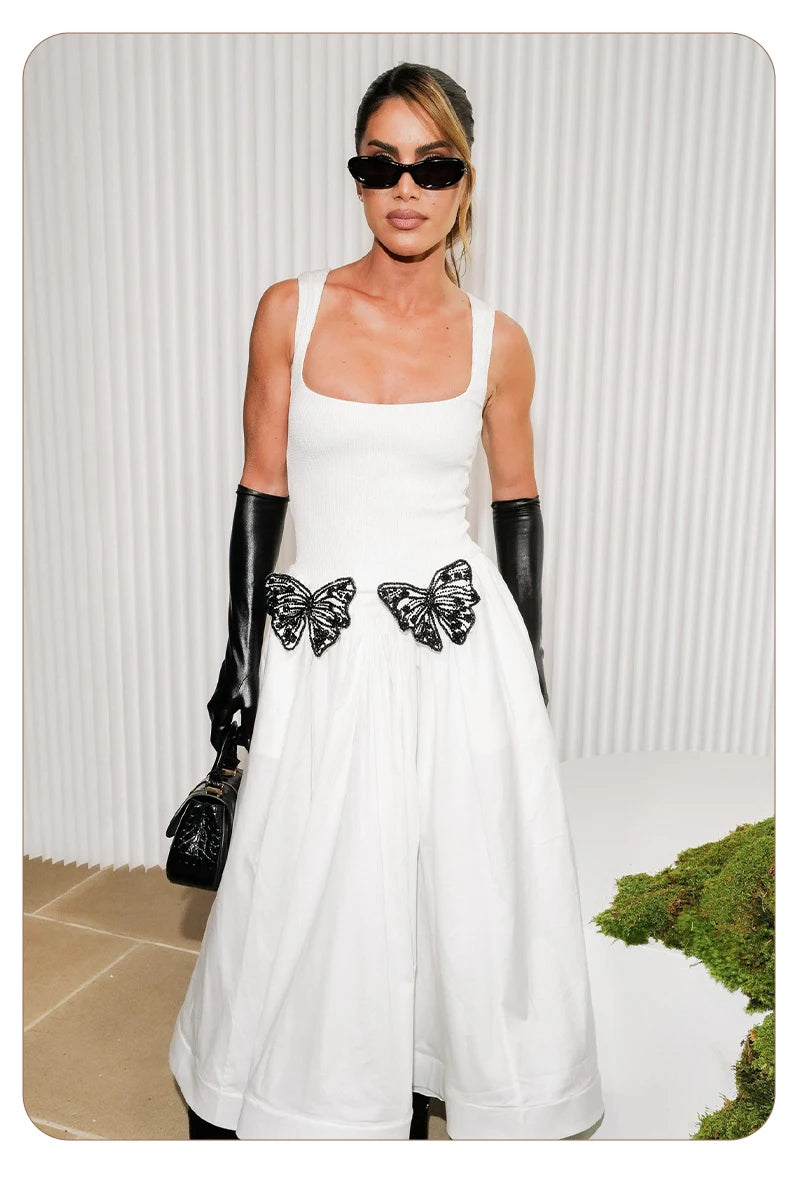 KALIA BUTTERFLY MIDI DRESS