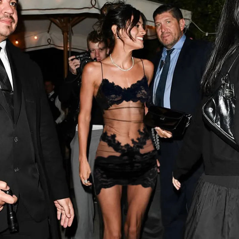 MARLIS LACE MESH DRESS