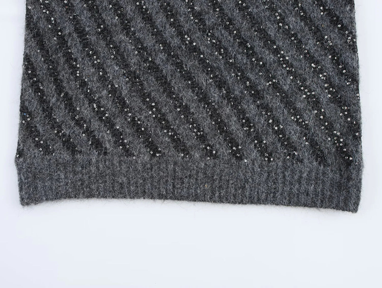 SEQUIN KNITTED SWEATER VEST
