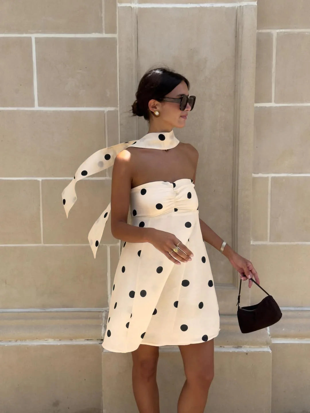 MARENA POLKA DOT MINI DRESS