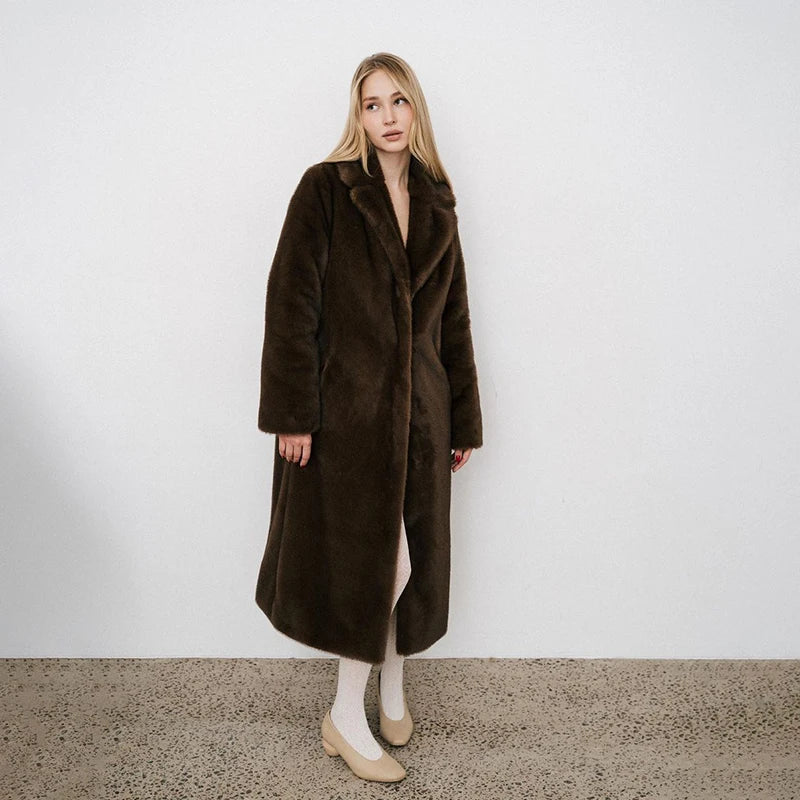 ANGELA FAUX MINK FUR COAT