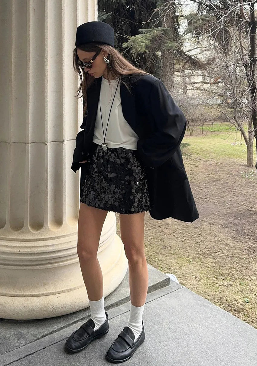 AZIEL SEQUIN MINI SKIRT