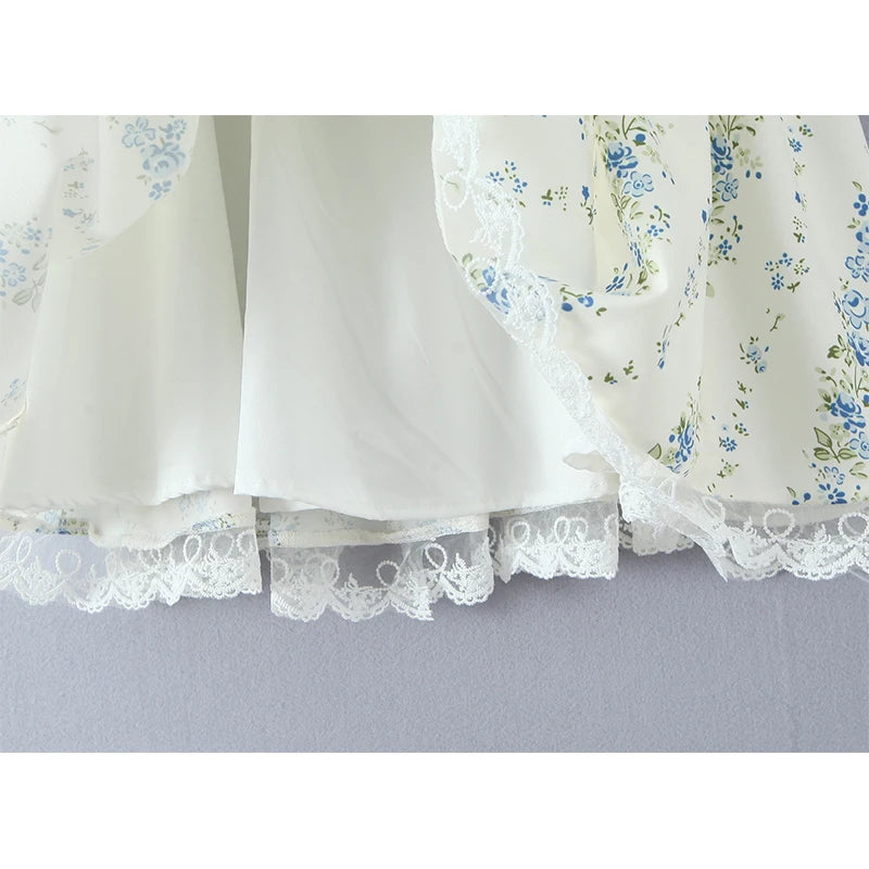 IRIS FLORAL MINI DRESS