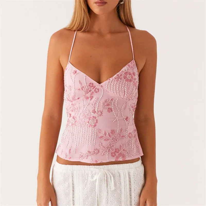 MELINDA SEQUIN CROP TOP