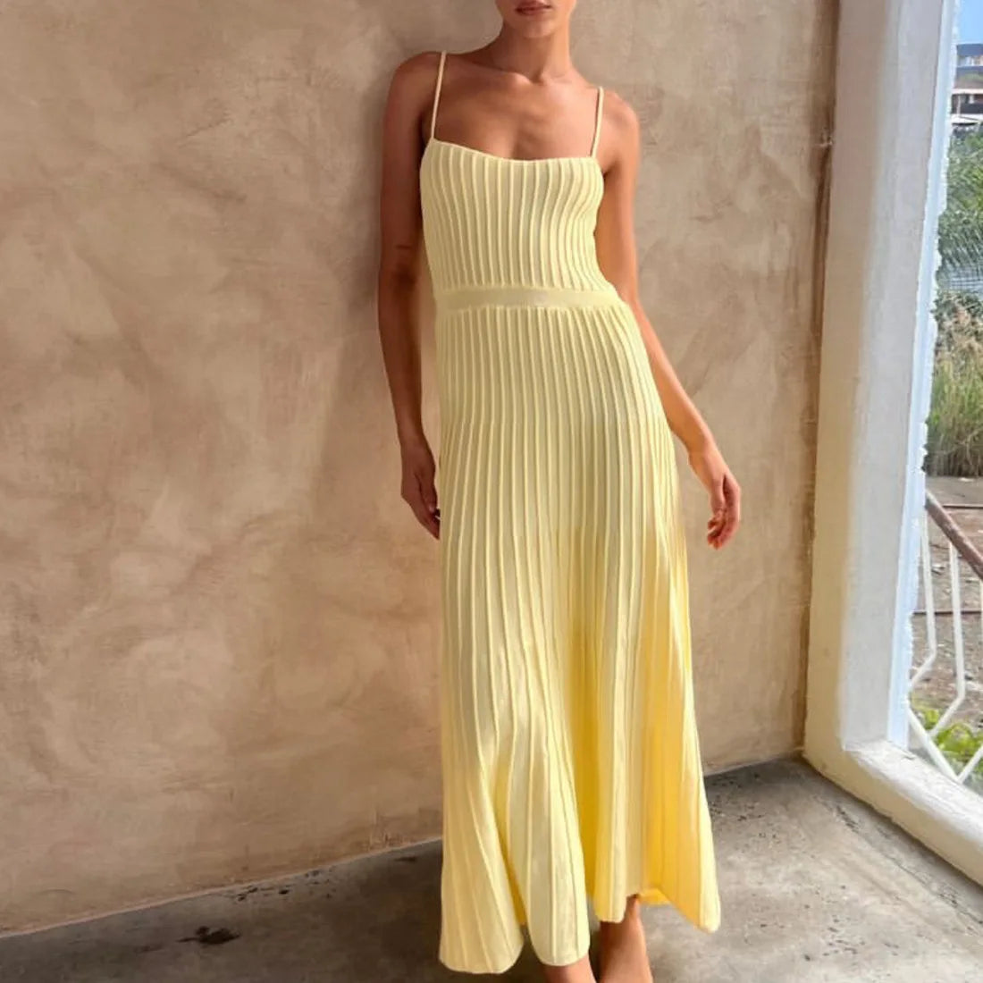FREYA RIBBED MAXI DRESS