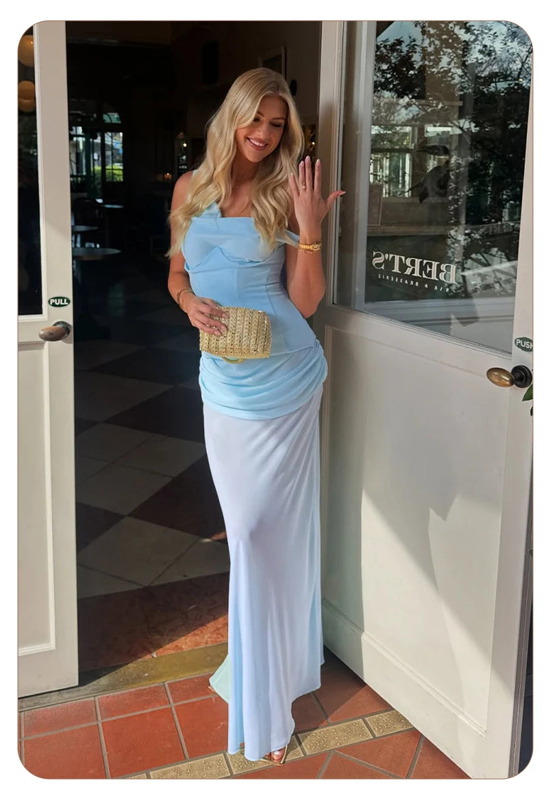 AMAYA DRAPED MAXI DRESS