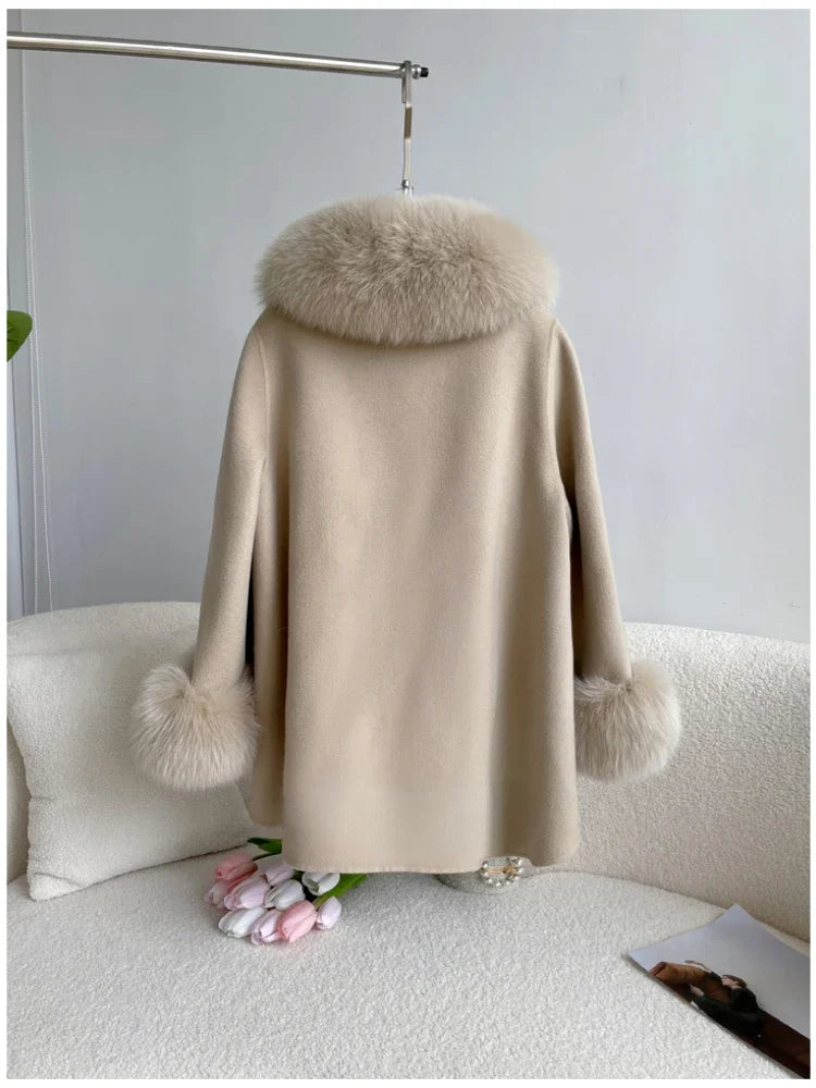KALA WOOL FOX FUR COAT