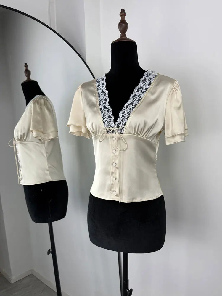 ADDISON SATIN BLOUSE