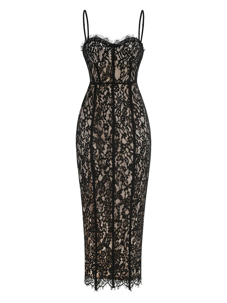 BRENDA LACE MAXI DRESS