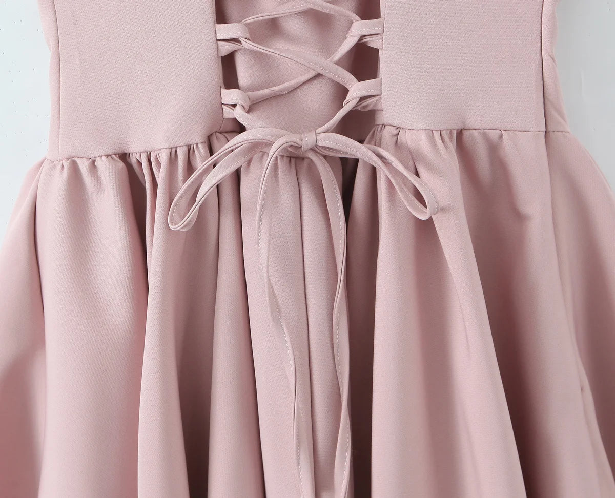 RITA LACE UP MINI DRESS