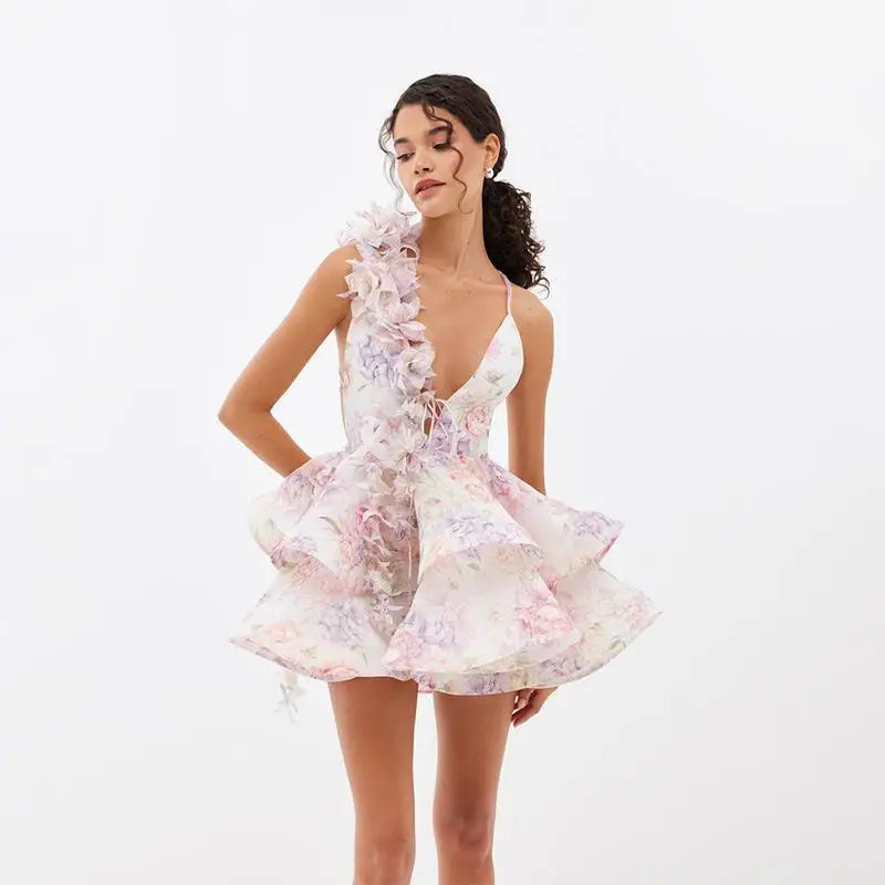 KAIA FLORAL MINI DRESS