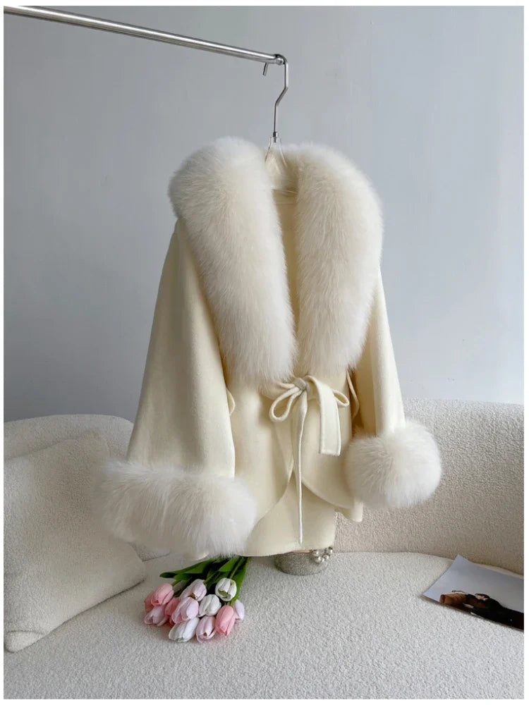 KALA WOOL FOX FUR COAT