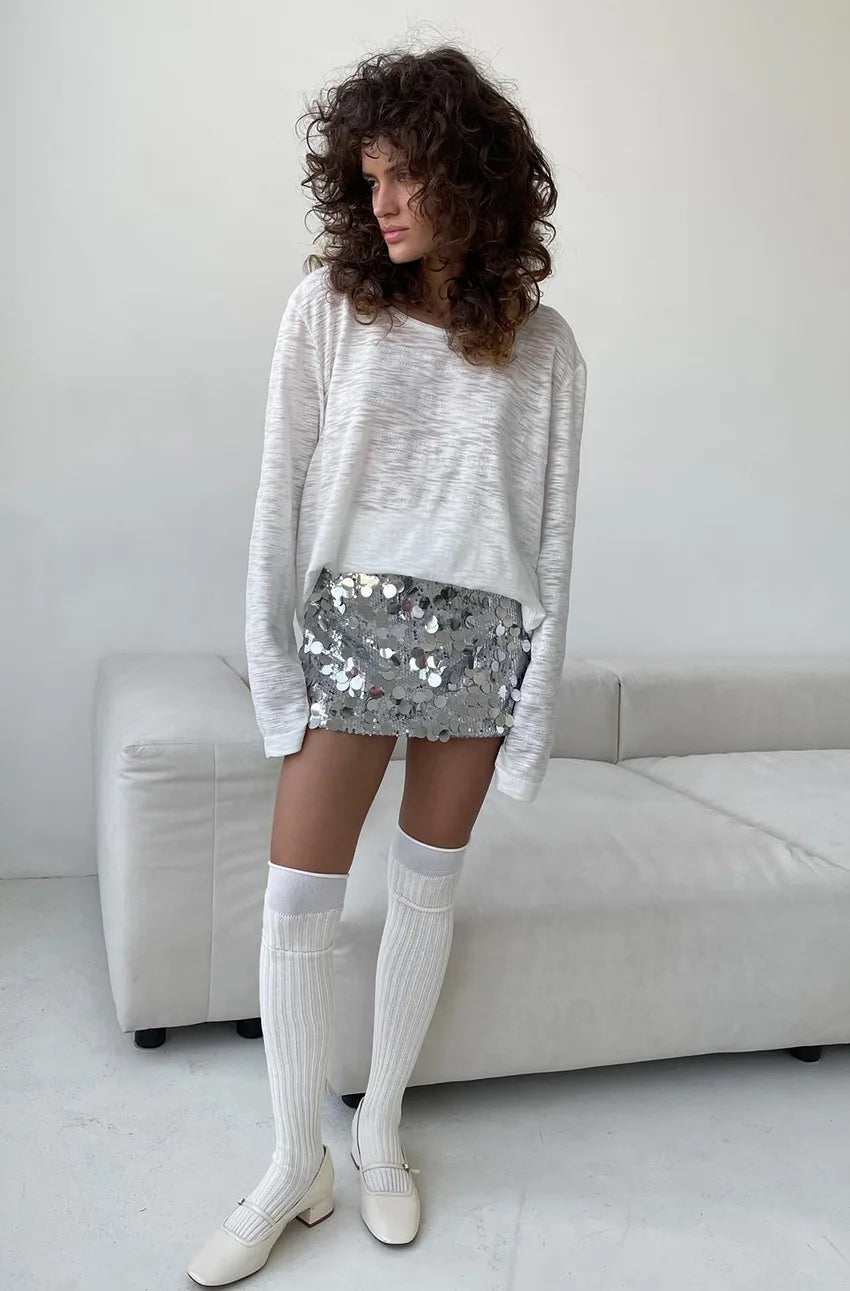 AZIEL SEQUIN MINI SKIRT
