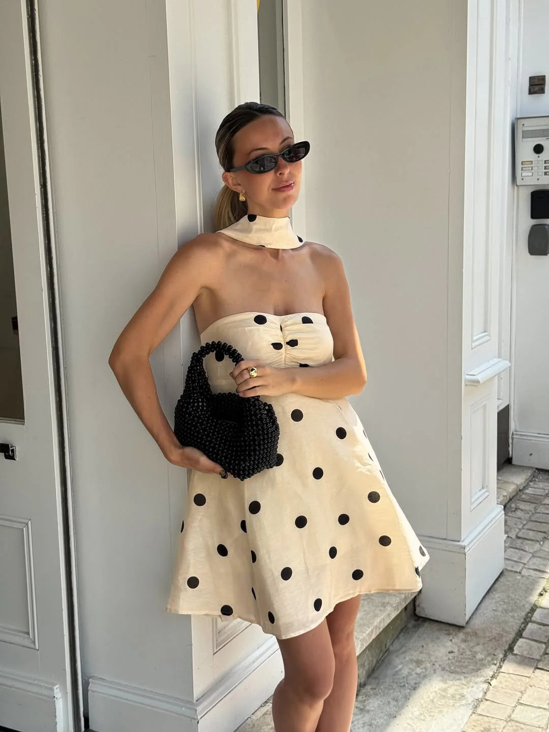 MARENA POLKA DOT MINI DRESS