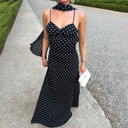 MARIA POLKA DOT MAXI DRESS