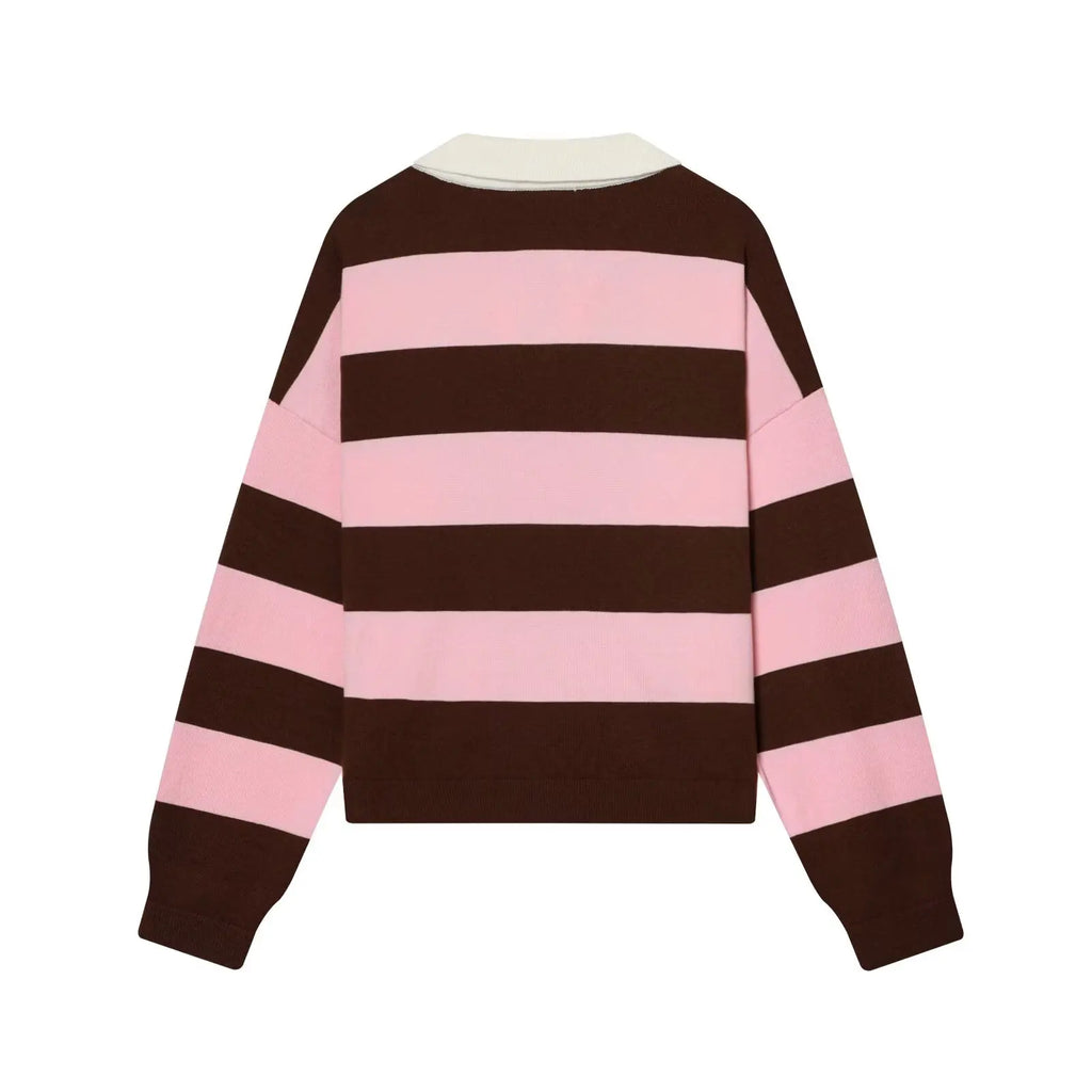 Maia Polo Striped Sweater