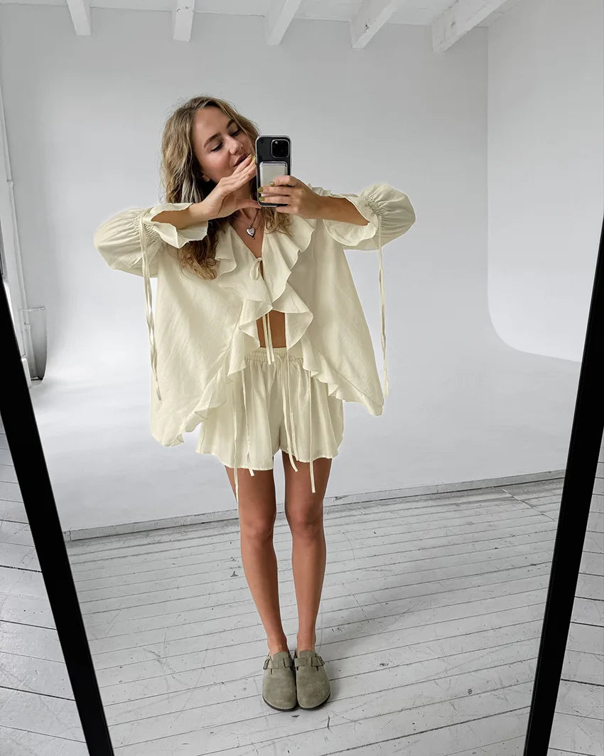 KIARA RUFFLE TWO PIECE SET