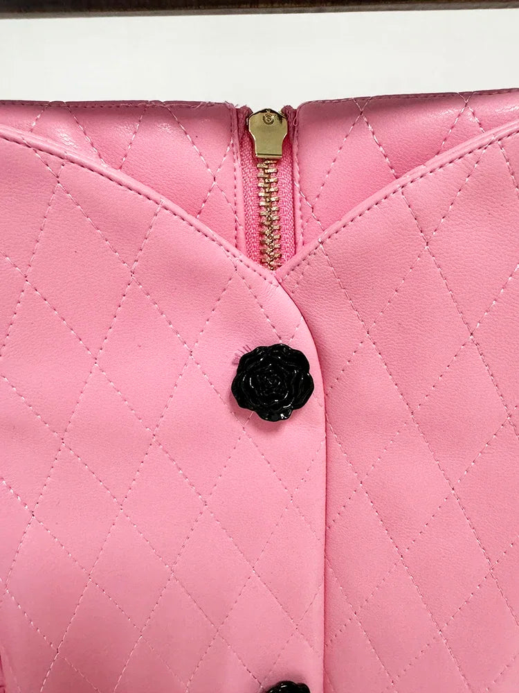 BRIELLA LEATHER SKIRT