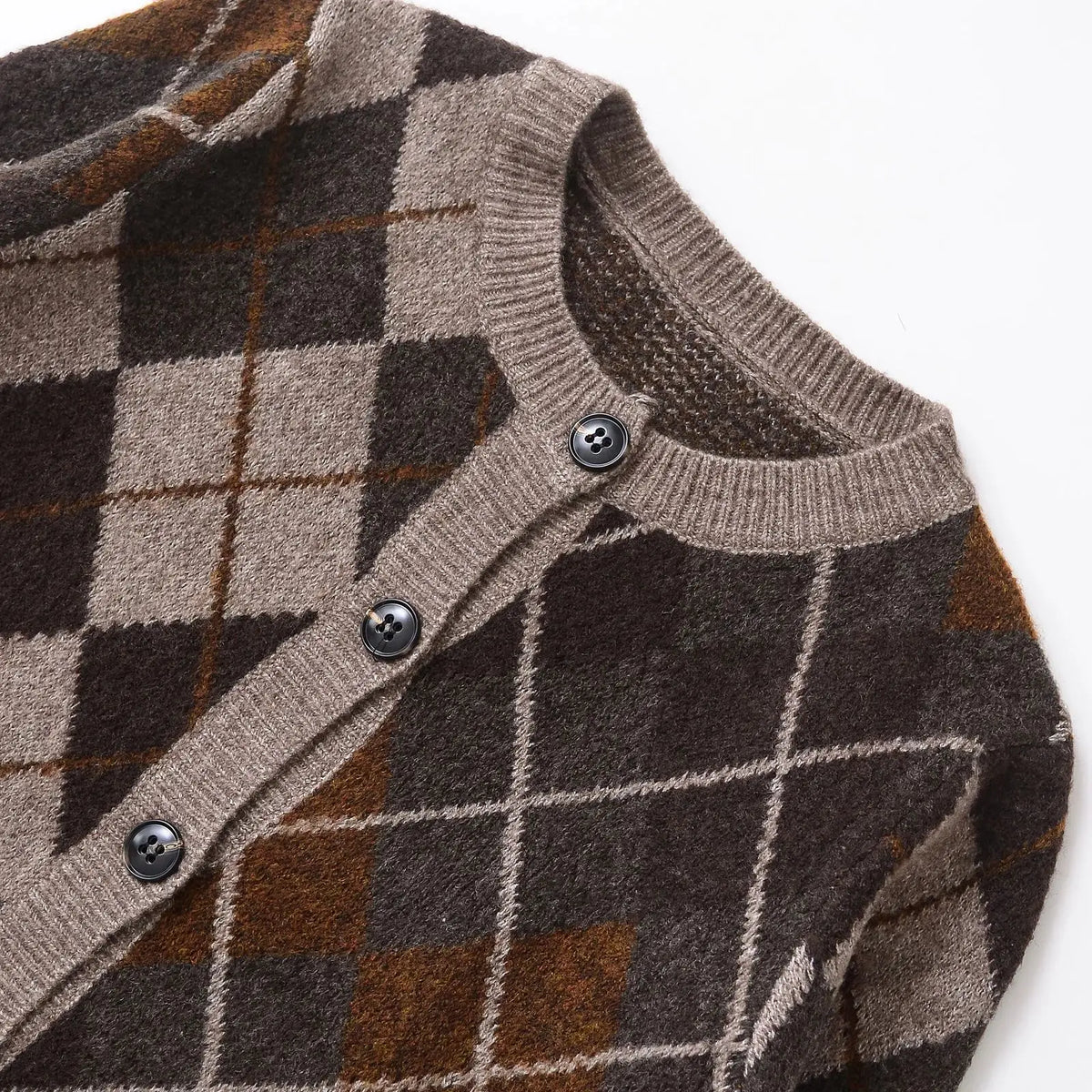 Dani Argyle Knit Cardigan