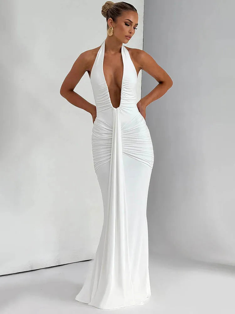 AIDA DRAPED MAXI DRESS