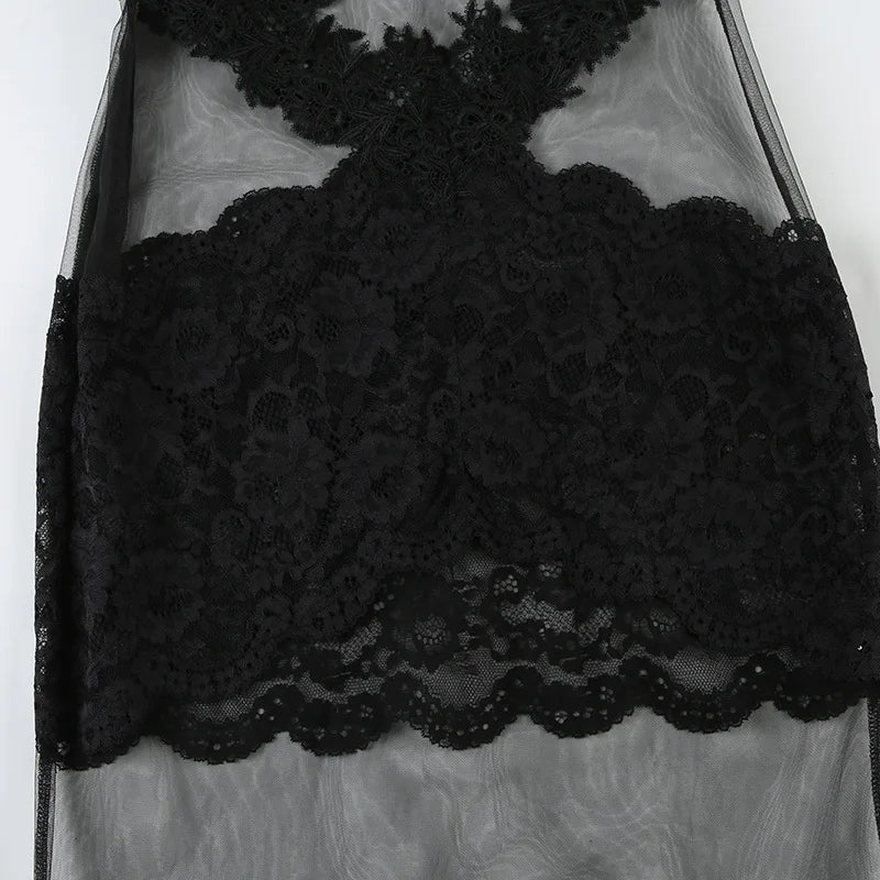 MARLIS LACE MESH DRESS