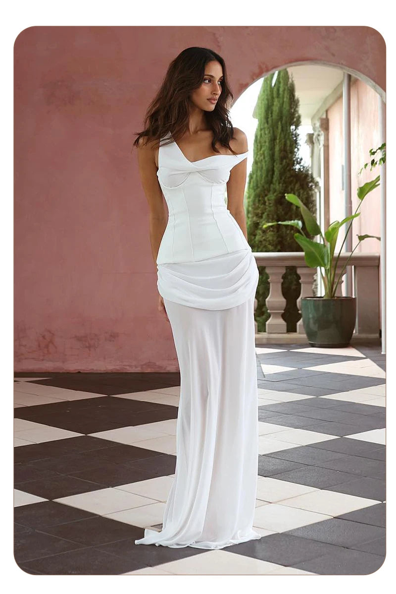 AMAYA DRAPED MAXI DRESS