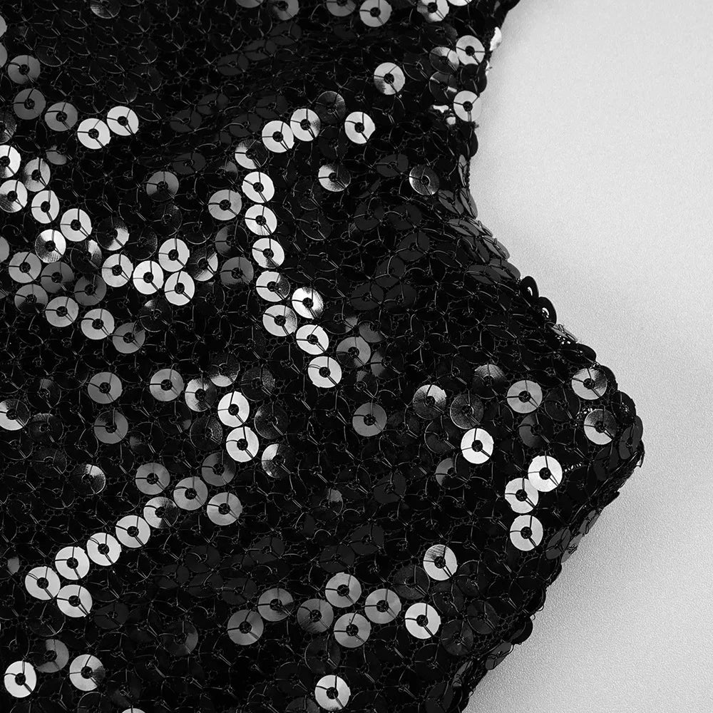 ANNA SEQUIN MAXI DRESS