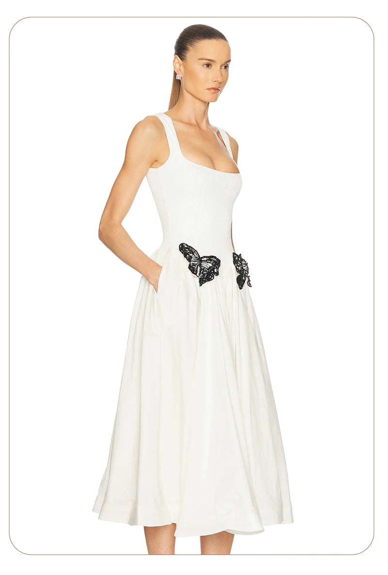 KALIA BUTTERFLY MIDI DRESS