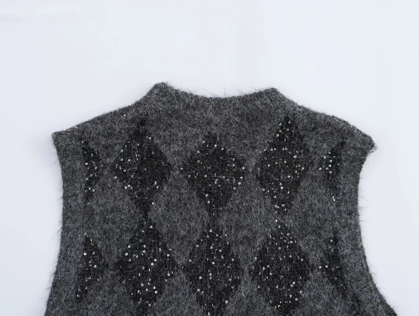 PLAID KNITTED SWEATER VEST