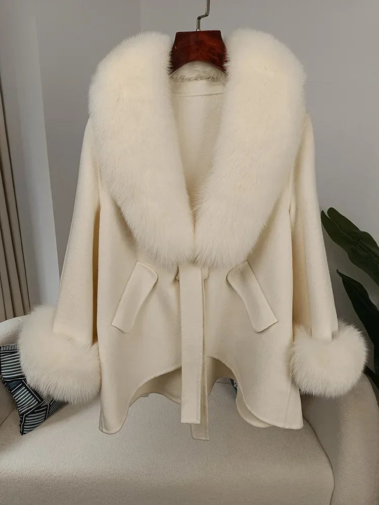 KALA WOOL FOX FUR COAT