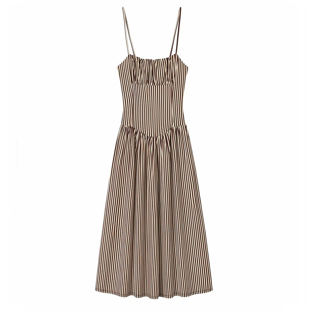 SOFIANA STRIPED MIDI DRESS