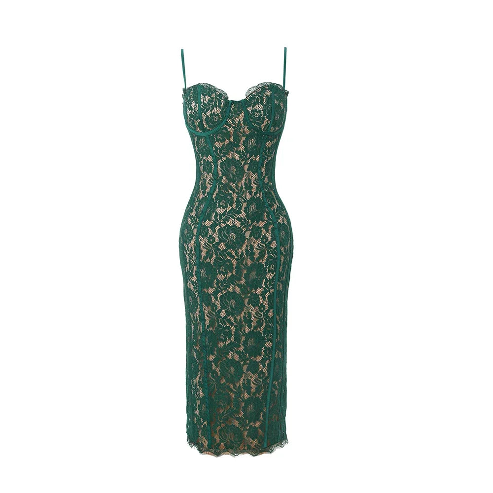 SELAH LACE MIDI DRESS