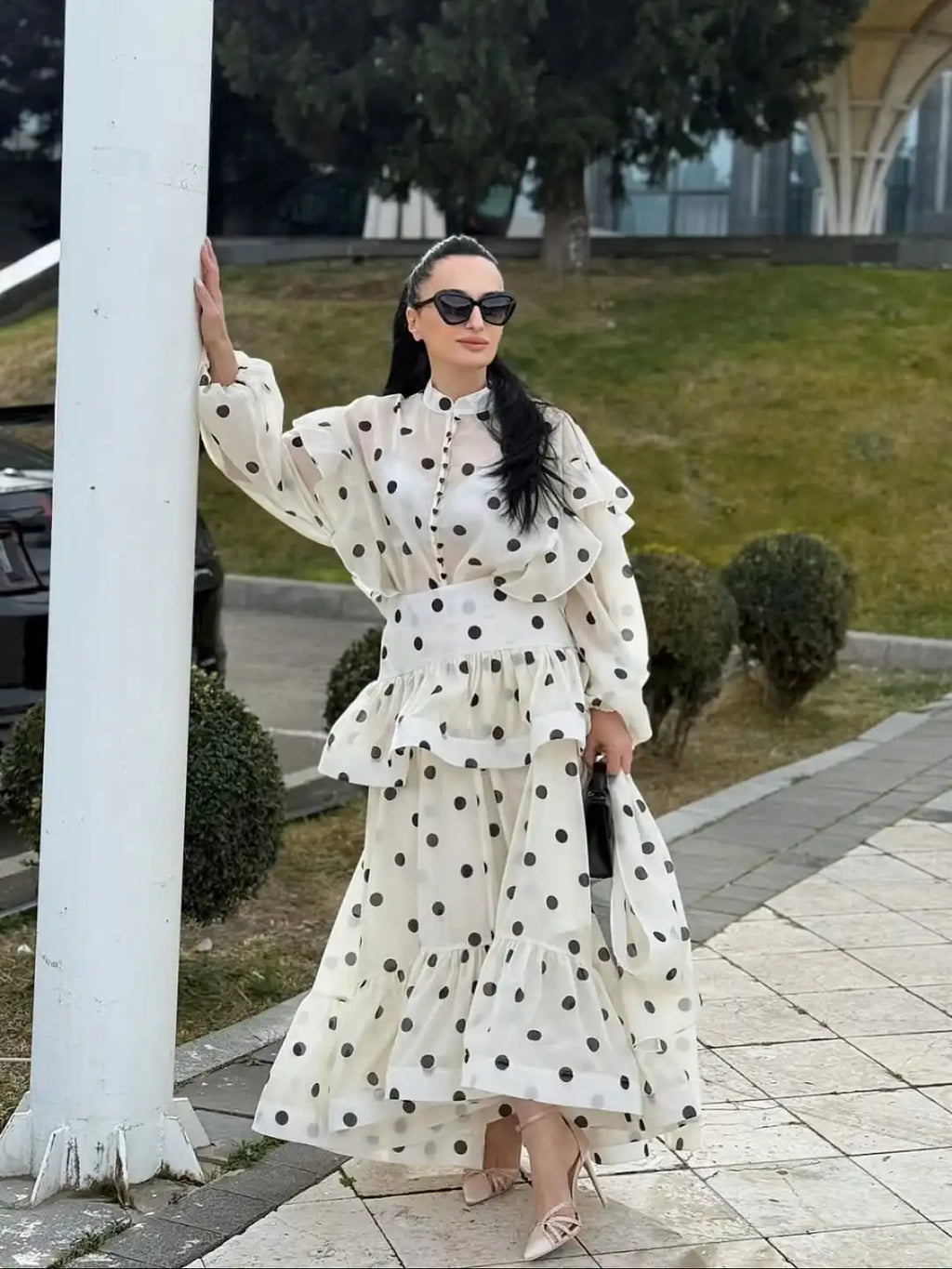 LARA POLKA DOT TWO PIECE SET