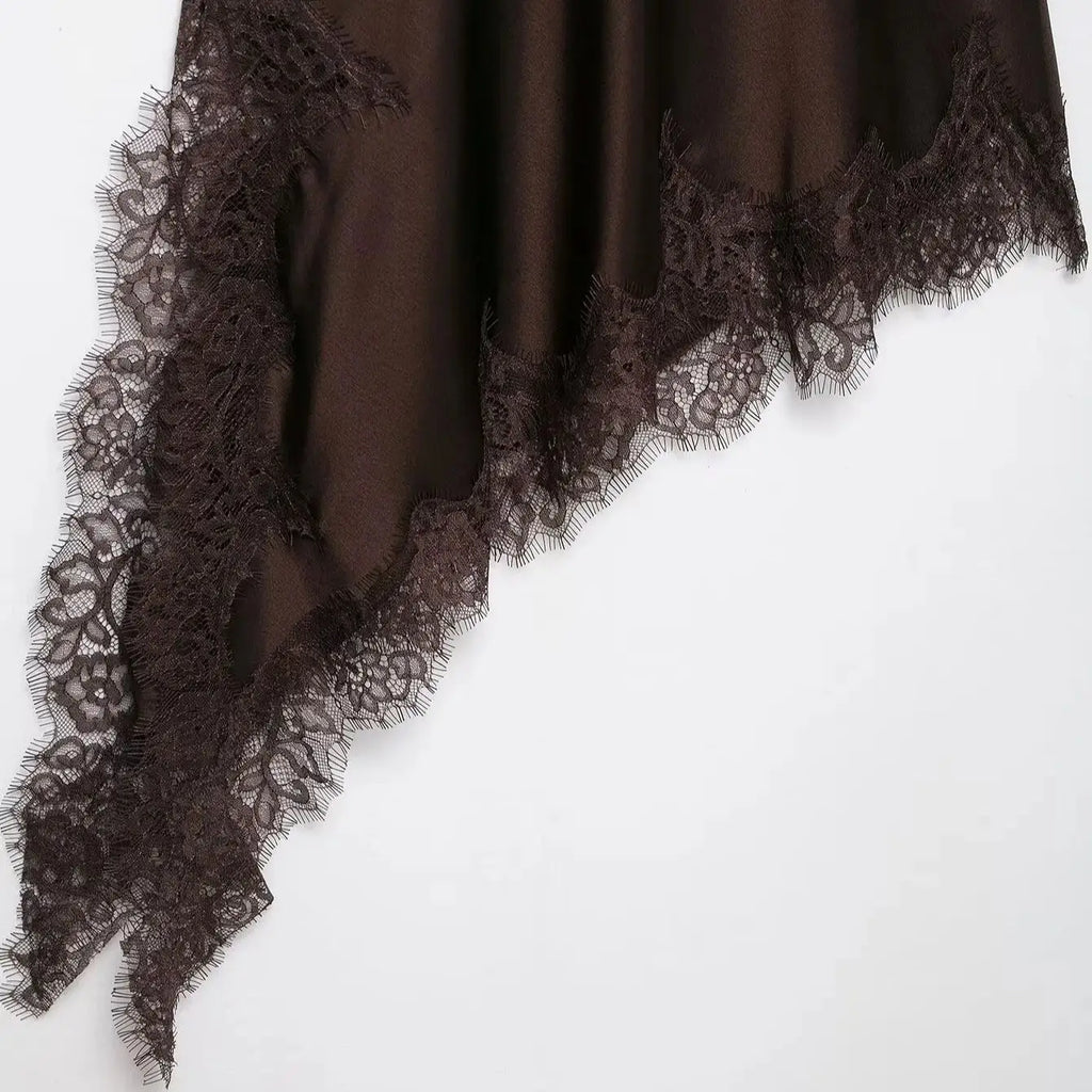 AMAYA LACE SATIN DRESS