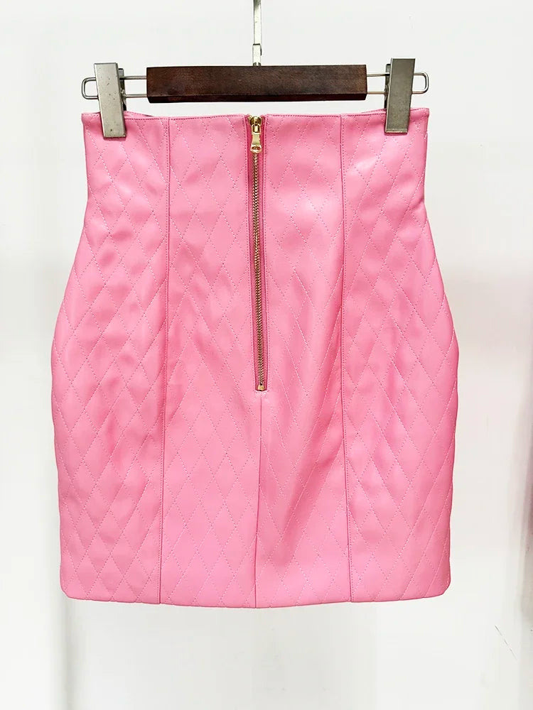 BRIELLA LEATHER SKIRT
