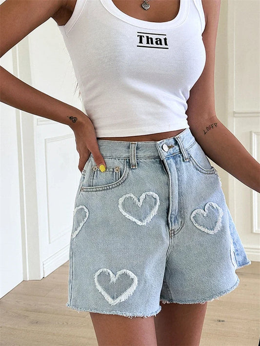 PATRICE HIGH WAIST DENIM SHORTS
