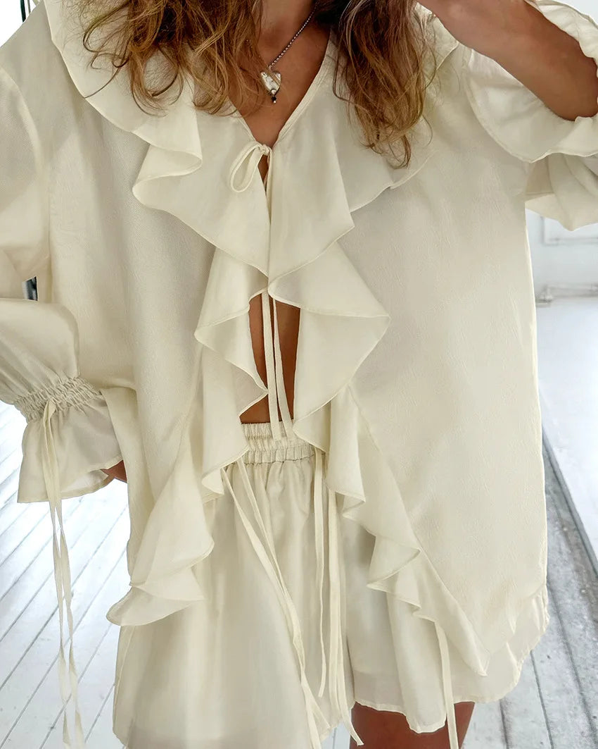 KIARA RUFFLE TWO PIECE SET