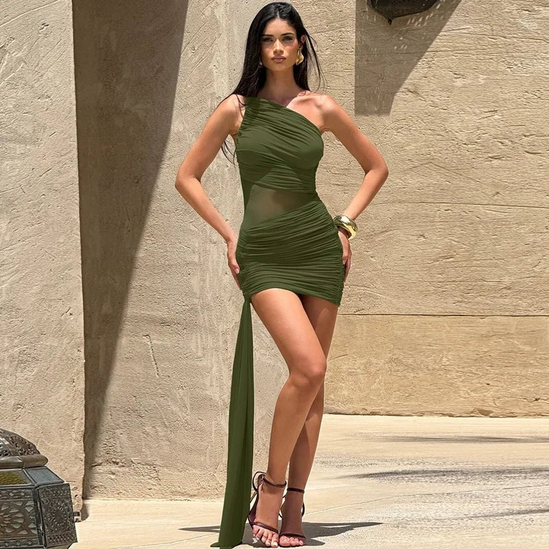 ZENINA RUCHED MINI DRESS