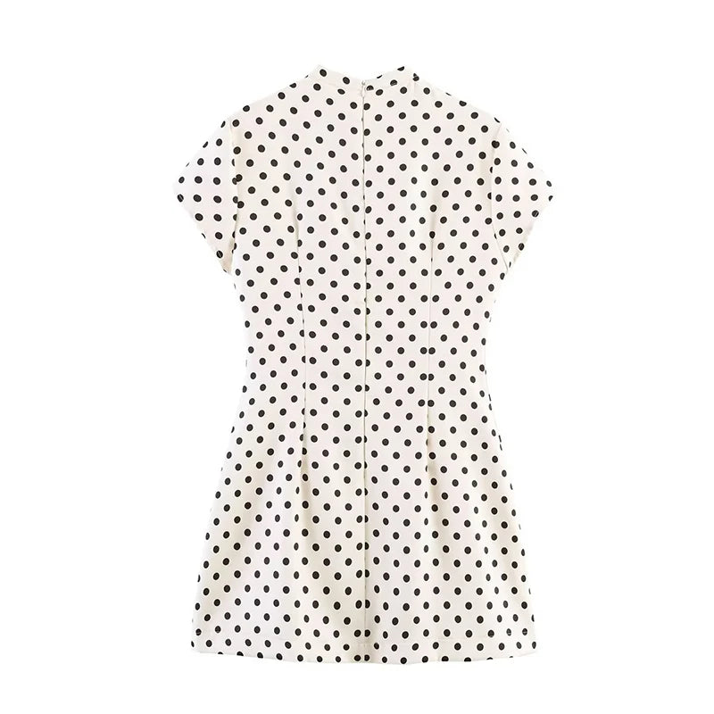 VANIA POLKA DOT TIE MINI DRESS