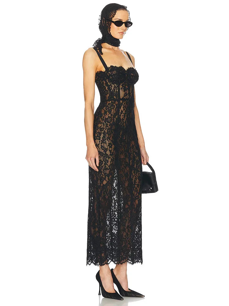 BRENDA LACE MAXI DRESS