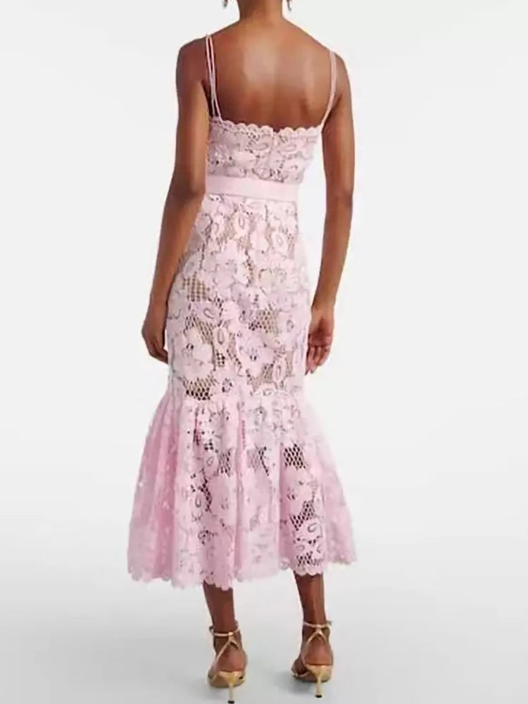 LILI LACE MIDI DRESS